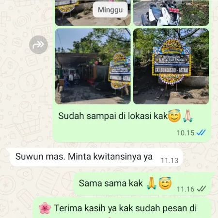 Pengiriman Papan Bunga Duka Kadujajar Malingping